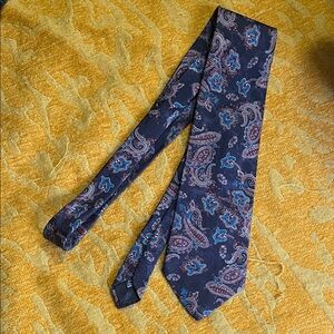 Dior Tie with Blue and Red Paisley Design